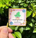 Jump back in your pot plant die cut sticker
