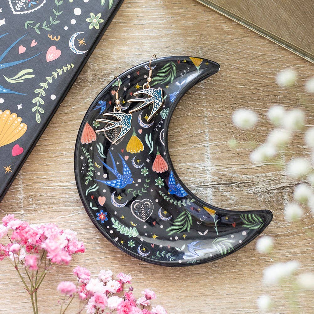 Midnight bloom trinket dish
