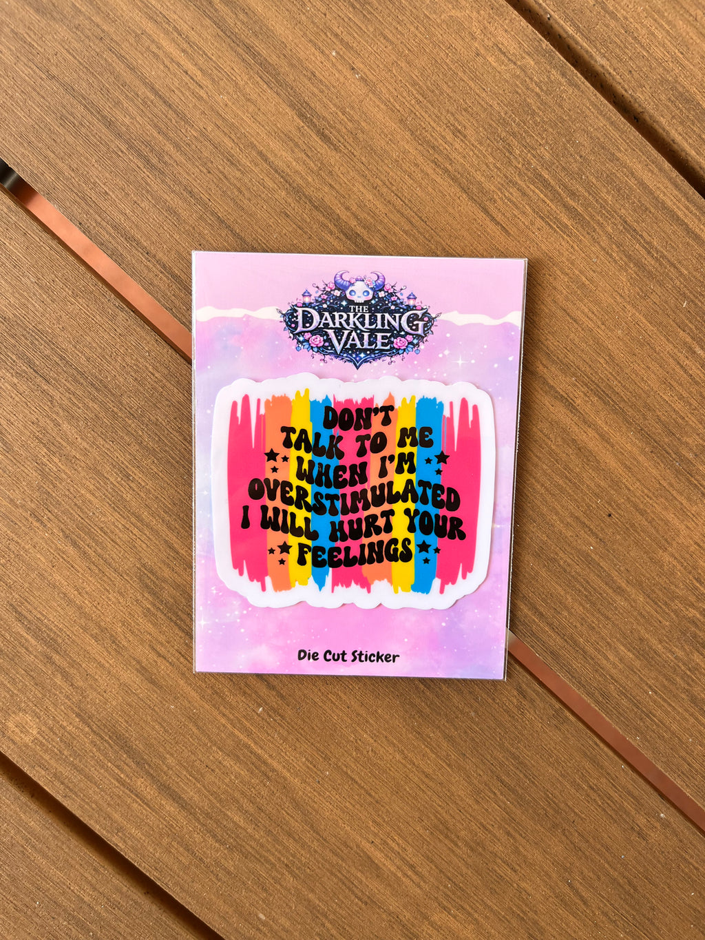 Don’t talk to me die cut sticker