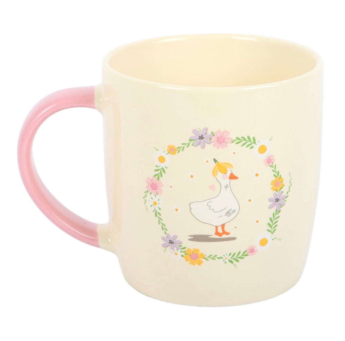 Floral duck mug