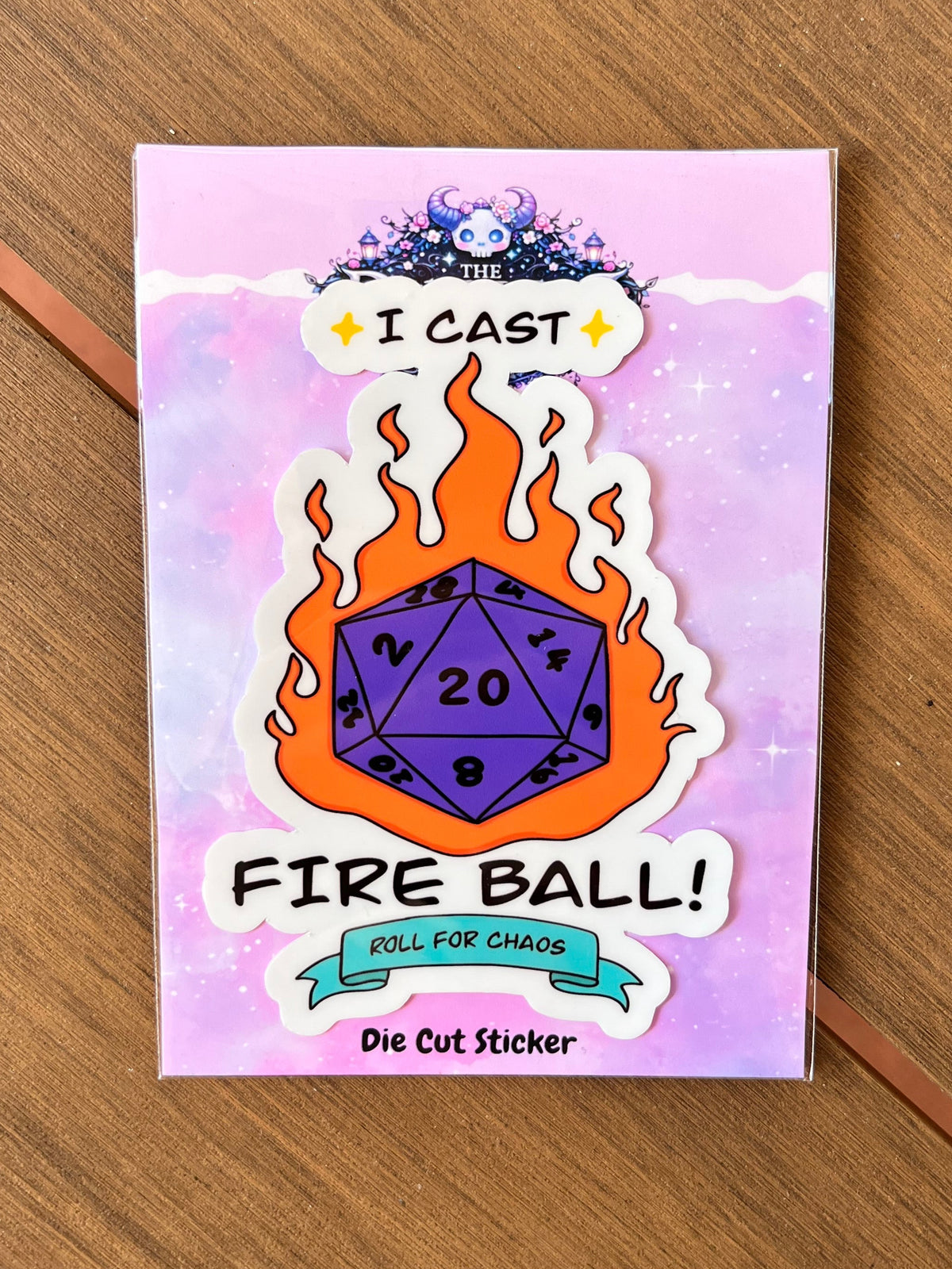 I Cast FIREBALL dye cut sticker