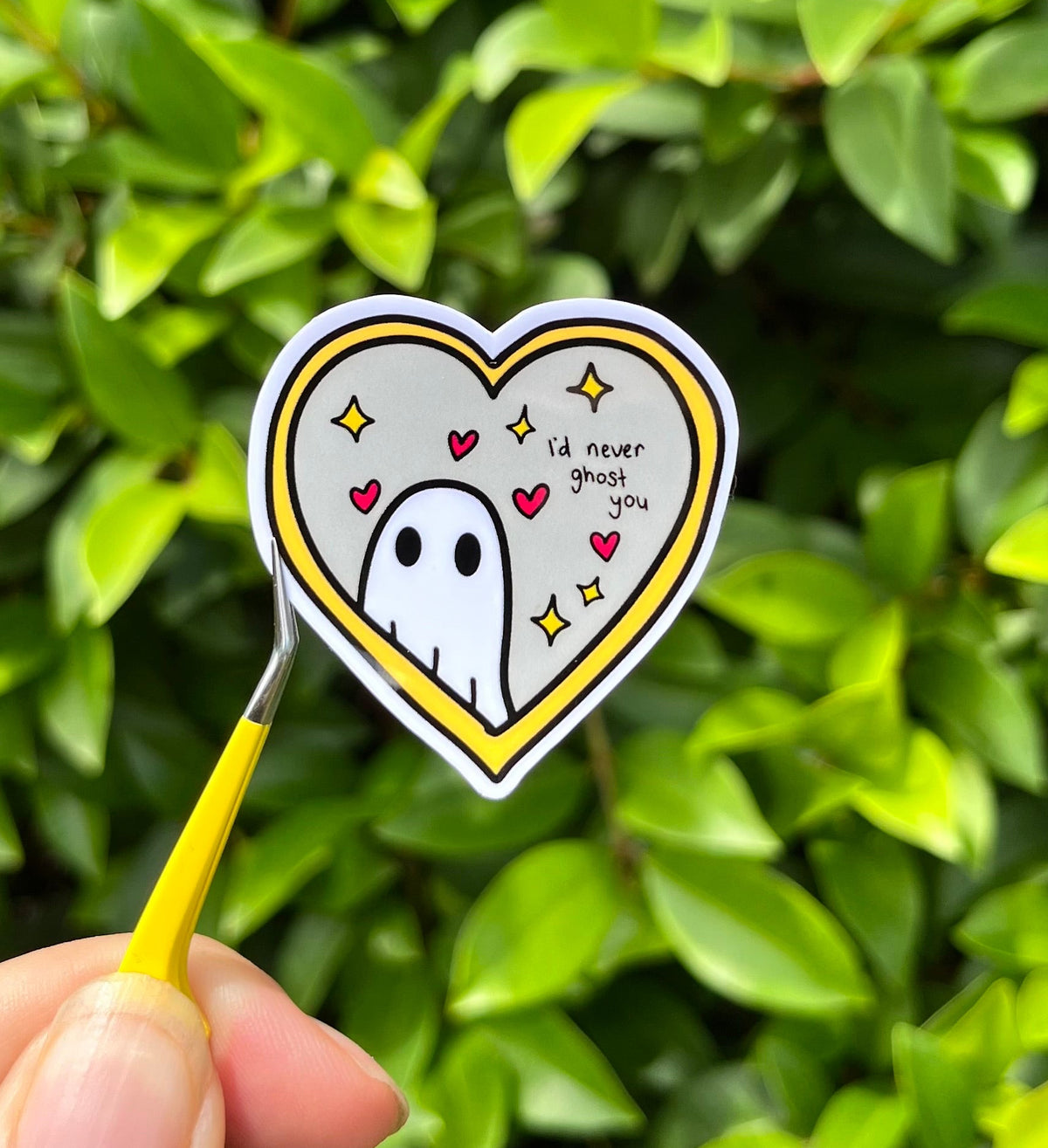 I’d never ghost you die cut sticker