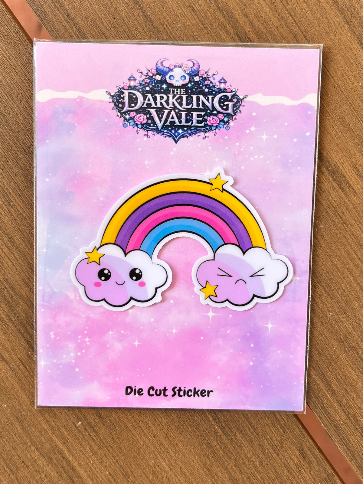 Cute rainbow die cut sticker