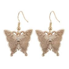 Flaming butterfly enamel earrings