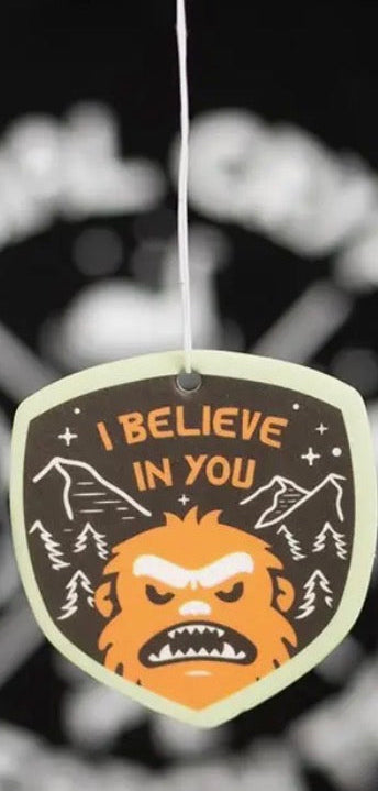I Believe in you pine scented car air freshener