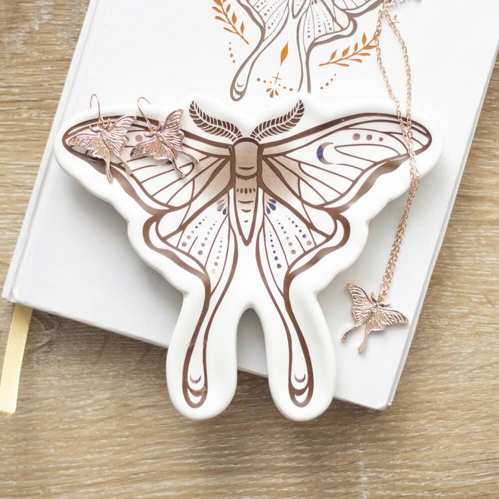 Luna Moth Ceramic Trinket Dish