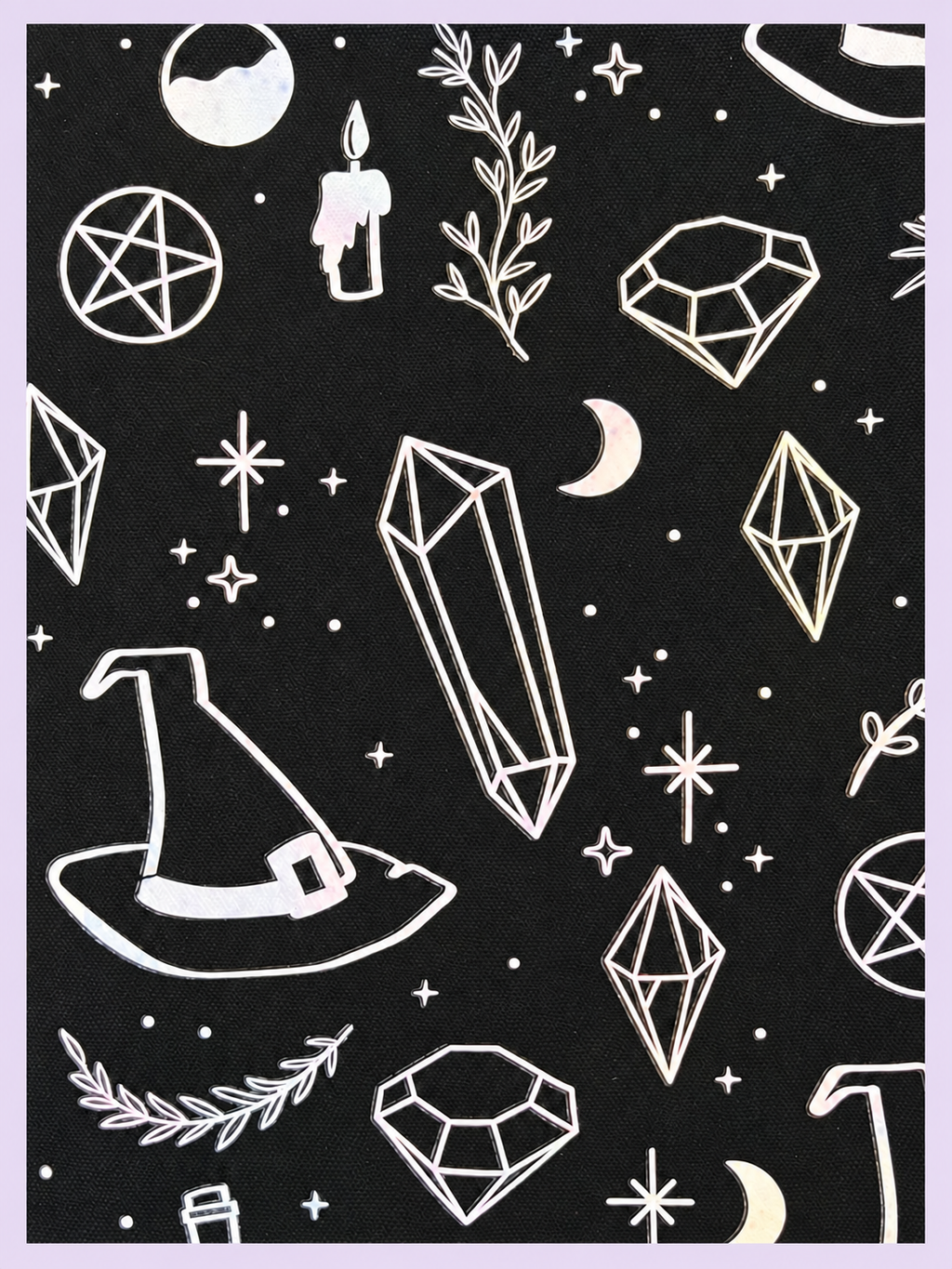Crystal Witch Print Tote Bag