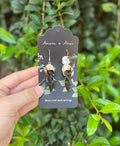 Resin Crow Skull Earrings