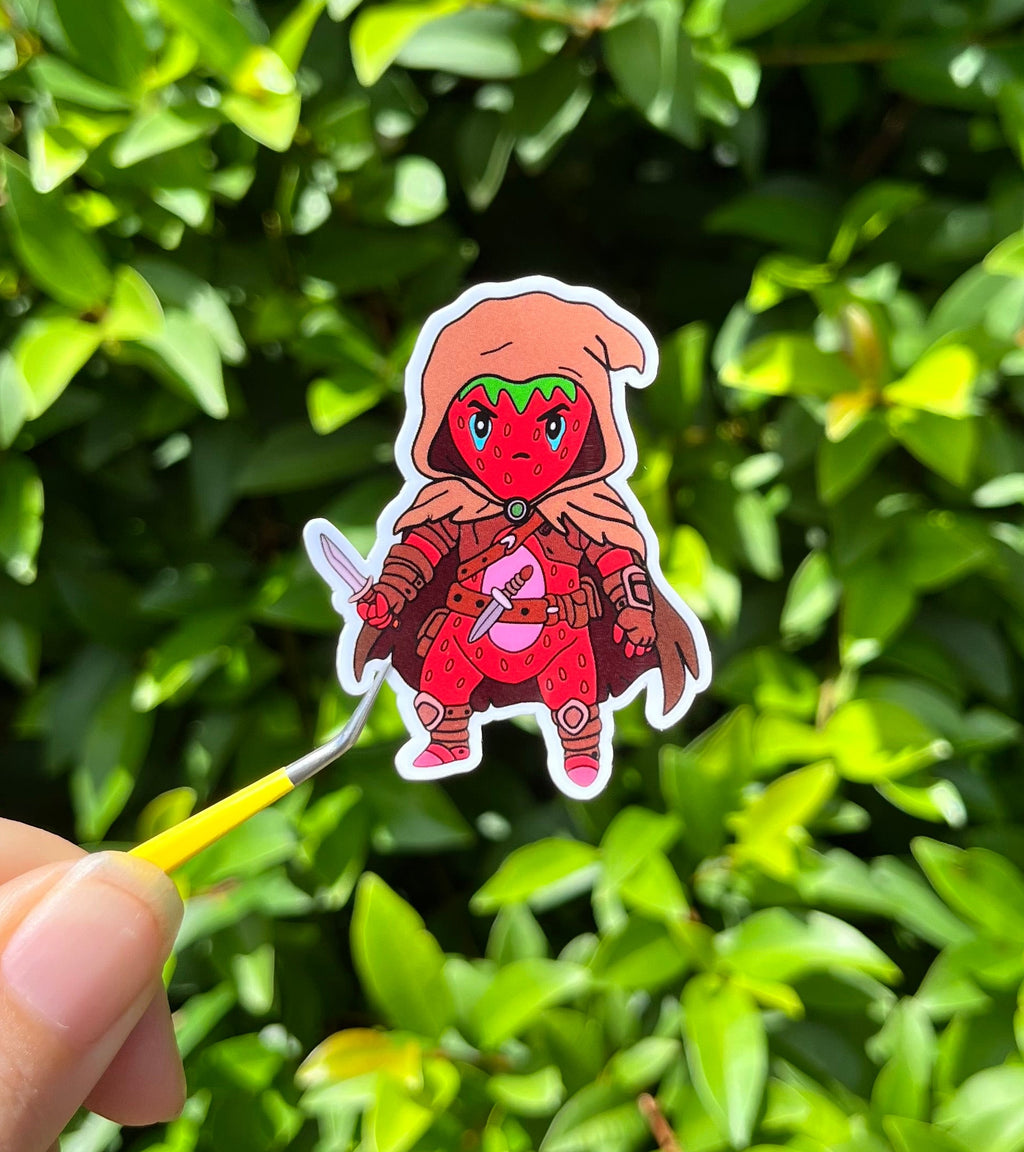 Strawberry Rogue die cut sticker